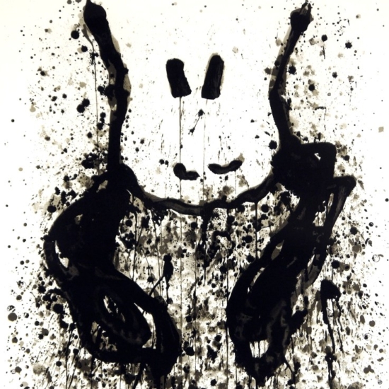 トム・エバハートの絵画作品　タイトルは、WATCH DOG 6 O'CLOCK